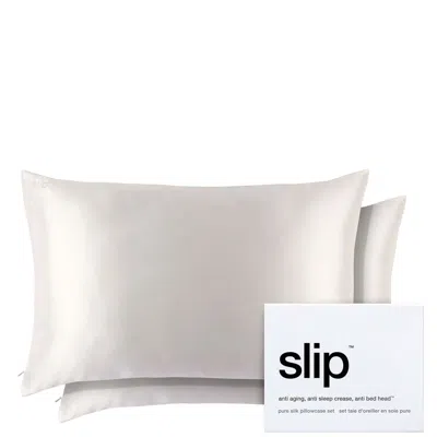 Slip White Queen Silk Pillowcase Set Of Two