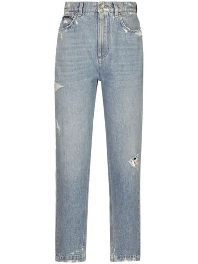 Dolce & Gabbana Jeans With Mini-ripped Details In Multi