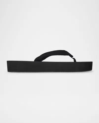 The Row Dune Cotton-blend Grosgrain Platform Flip Flops