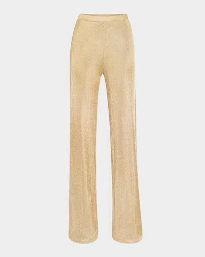 Ser.o.ya Sheldon Metallic-knit Trousers