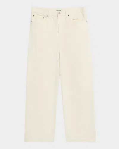 Frame Mens Baggy Jeans In Off White Grind