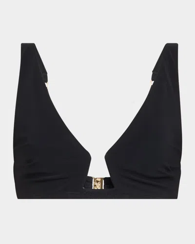 Zimmermann Rhiannon Wire-front Two-piece Swimsuit In Black