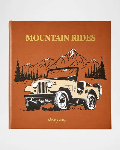Graphic Image Mountain Rides By Johnny Vacay Leather Bound Book In Brown