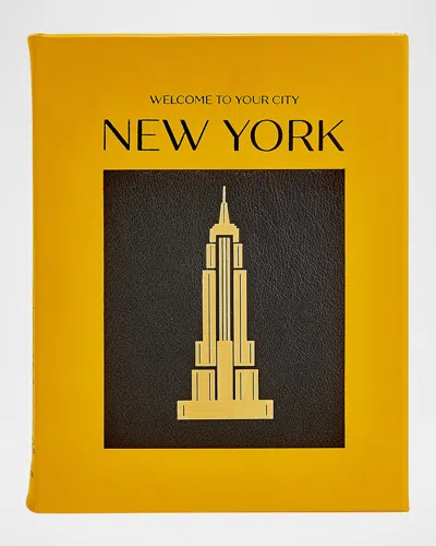 Graphic Image Trope New York Leather Bound Book