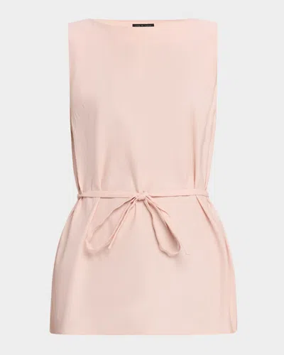 Rag & Bone Holland Tie Waist Linen Blend Tunic Top