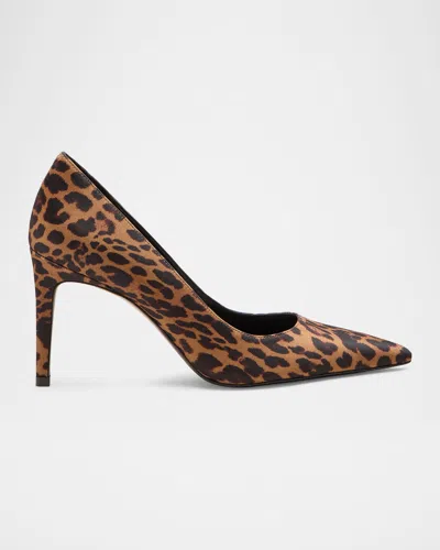 Stuart Weitzman Stuart Power 85 Leopard-print Pumps In Animal Print