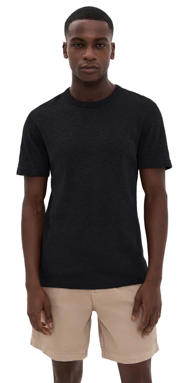 Reigning Champ Slim Fit 1x1 Slub Cotton T-shirt In Black