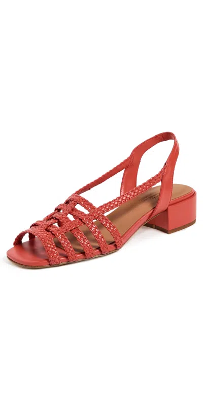 Naguisa Ima Woven Sandals Red In Red
