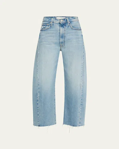 Mother Pipe-dream Button Sneak Fray Jeans In Blinded By The Dark