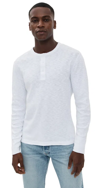 Reigning Champ 1x1 Slub Slim Henley White