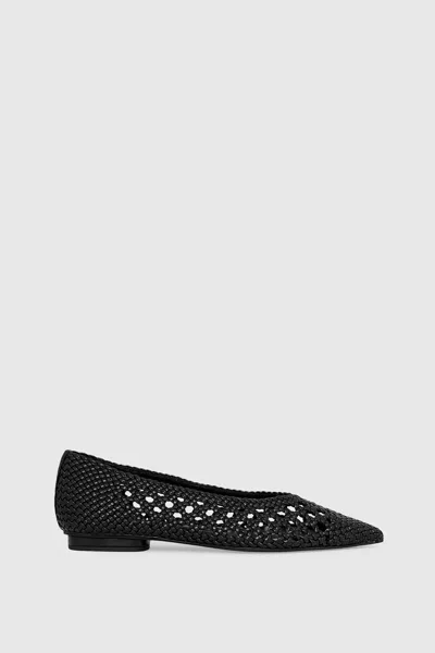 Rebecca Minkoff Bellerina Pointed Cap Toe Flat In Black