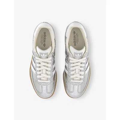 Adidas Originals Metallic Silver Samba Sneakers In Multi