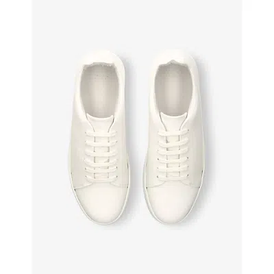 Jak Mens White Mercury Ii Low-top Leather Trainers Eur 43 / 9 Uk