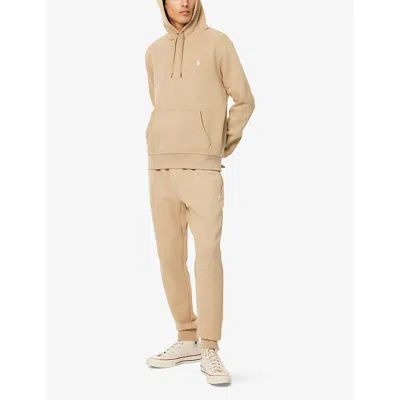 Polo Ralph Lauren Mens Vintage Khaki Double Knit Tech Cotton-blend Hoody