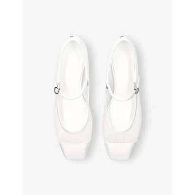 Aeyde Uma Nappa Leather Ballet Flats In White