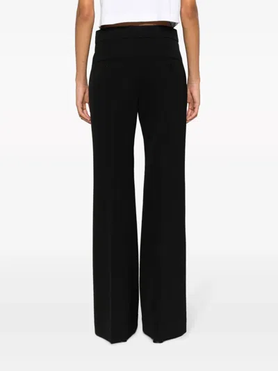 Givenchy Women Black Wool Blend Flared Leg Pant