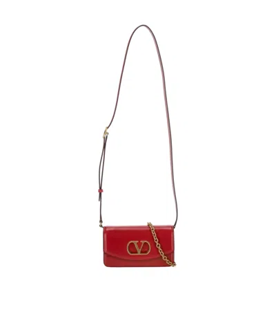 Valentino Garavani Red Leather Crossbody Bag
