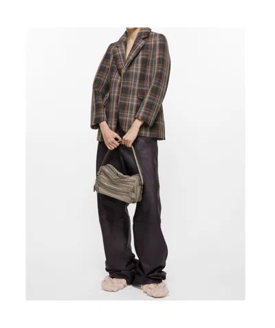 Acne Studios Checked Blazer In Gray