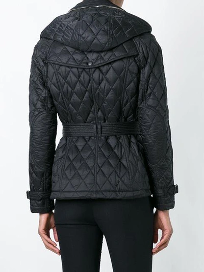 Shop Burberry Quilted Trench Jacket With Detachable Hood