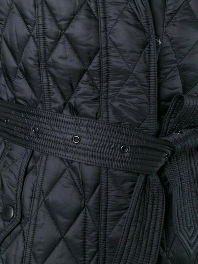 Shop Burberry Quilted Trench Jacket With Detachable Hood