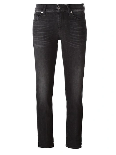 7 For All Mankind 'roxanne' Skinny Jeans - Black