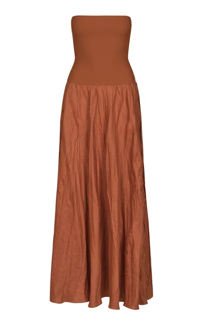 Johanna Ortiz Empowerment Movement Linen-blend Maxi Skirt