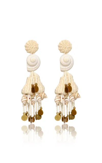 Johanna Ortiz Serenade In Swim Shell-detail Drop Earrings