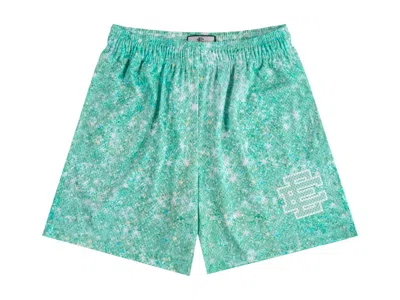 Pre-owned Eric Emanuel Men's  Ee Basic Short Sparkle/in Green Sparkle