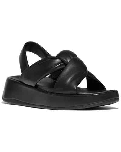 Fitflop F-mode Knot Slingback Platform Wedge Sandal In Black