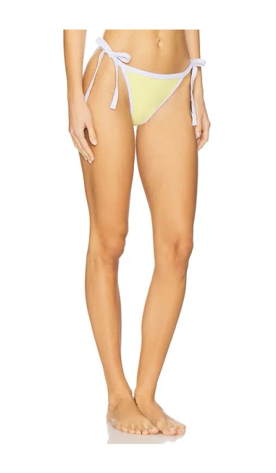 Vitamin A Stella Tie Side Bikini Bottom In Yellow