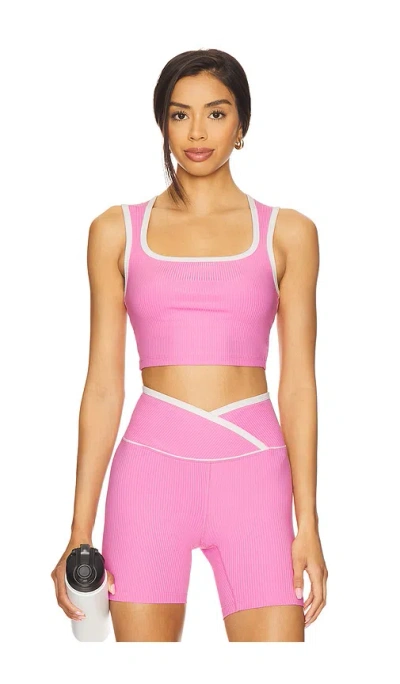 Year Of Ours Ribbed Diana Sports Bra In Pink