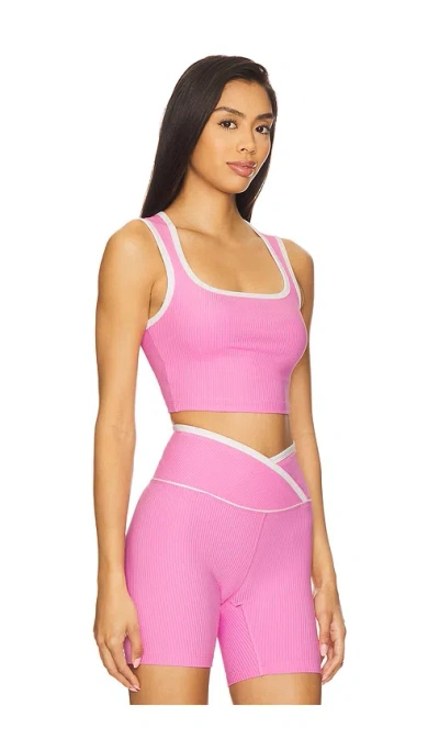 Year Of Ours Ribbed Diana Sports Bra In Pink