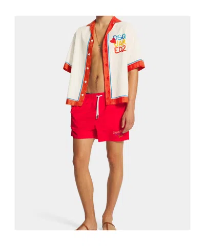 Dsquared2 Casual Shirt With Contrast Collar And Trim