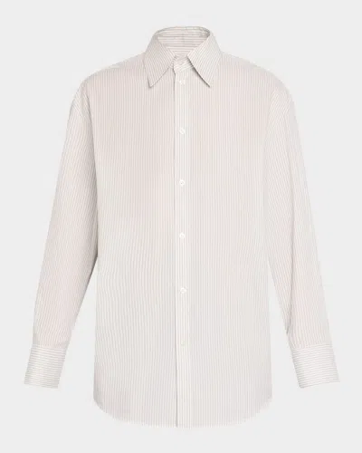Saint Laurent Long-sleeve Collared Button-down Blouse