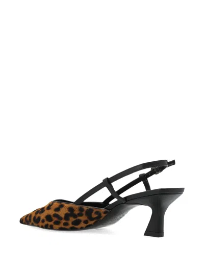 Stuart Weitzman Vinnie Leopard Kitten Slingback Pumps