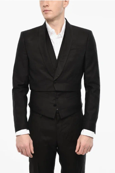 Dsquared2 2 Pieces Set Cropped Blazer 6 Buttons Vest