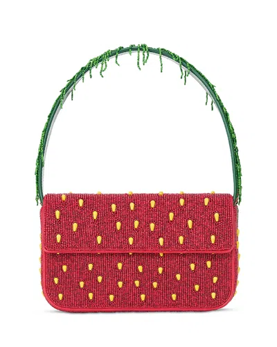 Staud Tommy Beaded Strawberry-motif Shoulder Bag