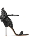 SOPHIA WEBSTER EVANGELINE CRYSTAL-EMBELLISHED SATIN SANDALS