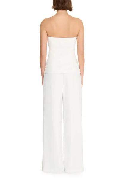 Amanda Uprichard Yadira Strapless Jumpsuit In White