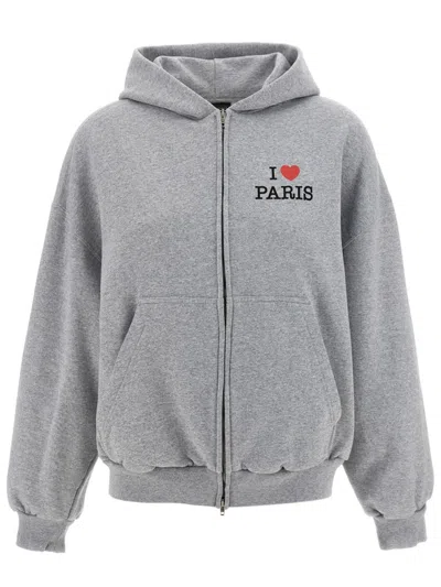 Balenciaga Woman Grey Sweatshirts In Gray