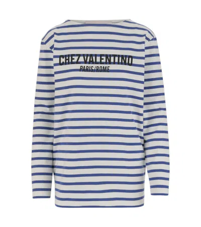 Valentino Cotton Long Sleeve T-shirt With Print