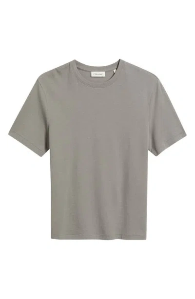 Frame Duo Fold Cotton-jersey T-shirt In Gray