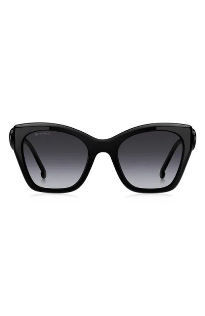 Etro 54mm Gradient Cat Eye Sunglasses In Black