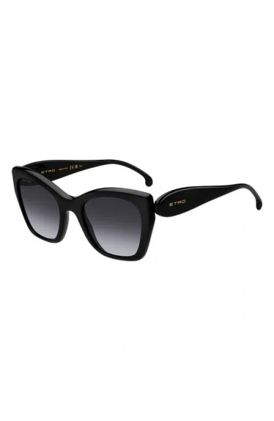 Etro 54mm Gradient Cat Eye Sunglasses In Black