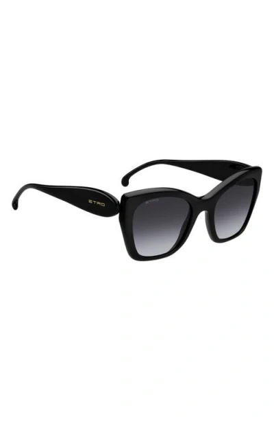 Etro 54mm Gradient Cat Eye Sunglasses In Black