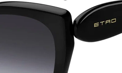 Etro 54mm Gradient Cat Eye Sunglasses In Black