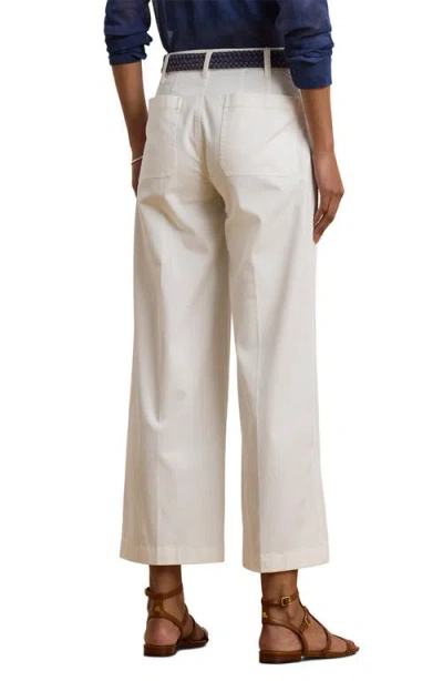 Ralph Lauren Lauren  Stretch Cotton Twill Crop Pants In White