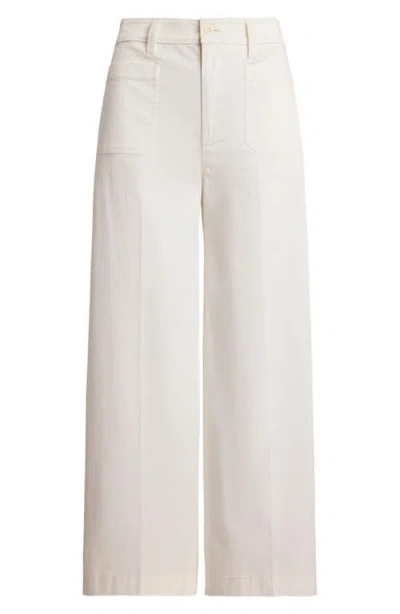 Ralph Lauren Lauren  Stretch Cotton Twill Crop Pants In White