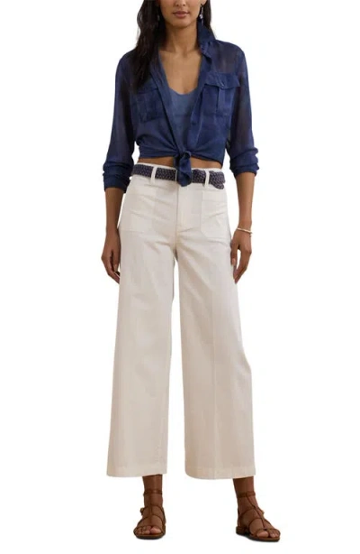 Ralph Lauren Lauren  Stretch Cotton Twill Crop Pants In White