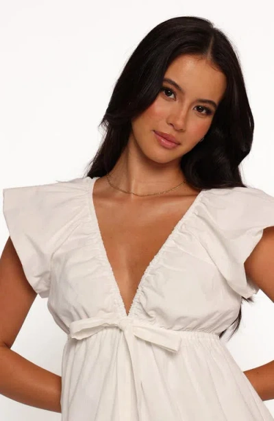 Petal And Pup Petal & Pup Kathy Cotton & Linen Babydoll Minidress In White